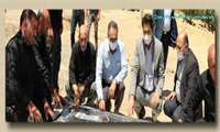 حضور مسئولین بهداشت و درمان استان همدان در منزل مرحوم اسماعیل قاسمی